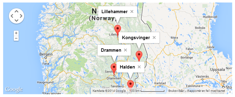 Kart over distribusjonsområde Link til kart - foto
