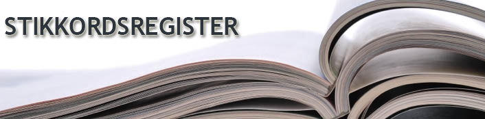 STIKKORDSREGISTER STIKKORDSREGISTER
