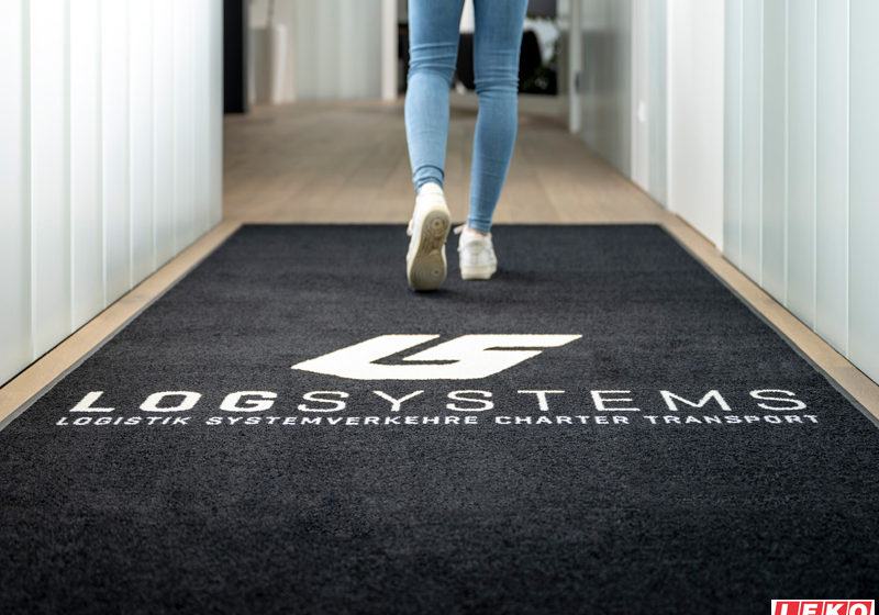 Logomatte sort/hvit -foto